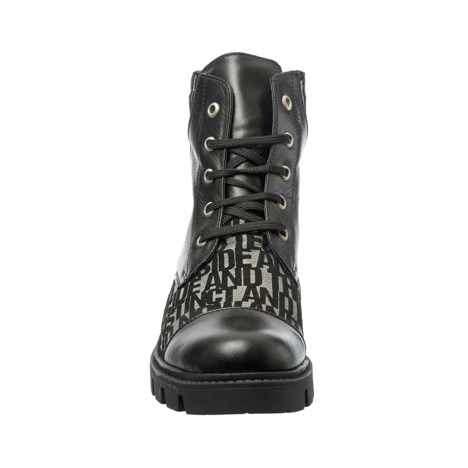 Catinca Shoes Negru Box Scris BC20 NBS bocanci dama negri piele