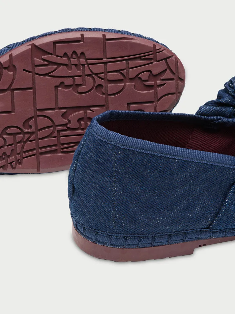 Flagelus Mafalda Rostova pantofi denim albastru inchis