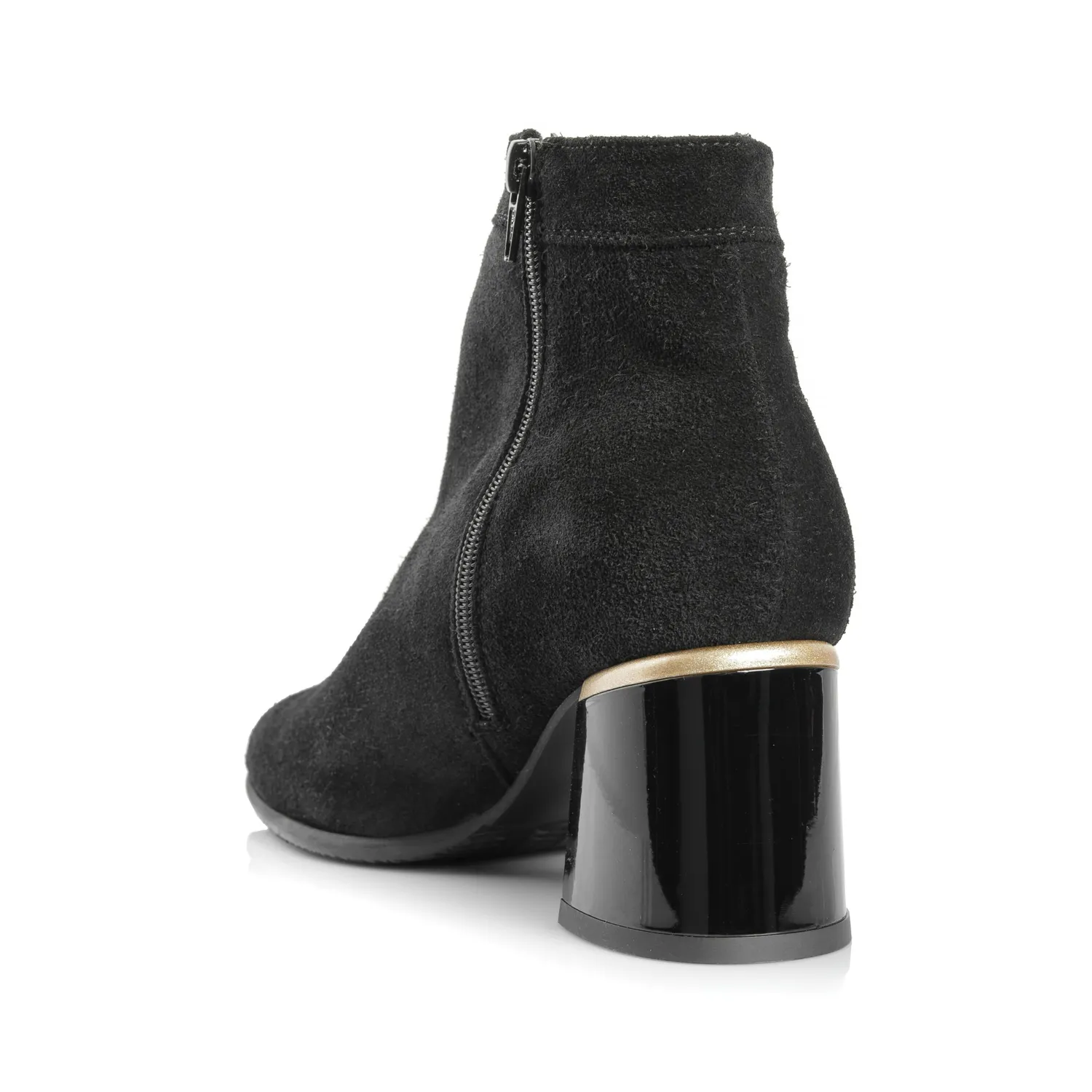 Catinca Shoes G441 NA ghete damă piele negru antilopă