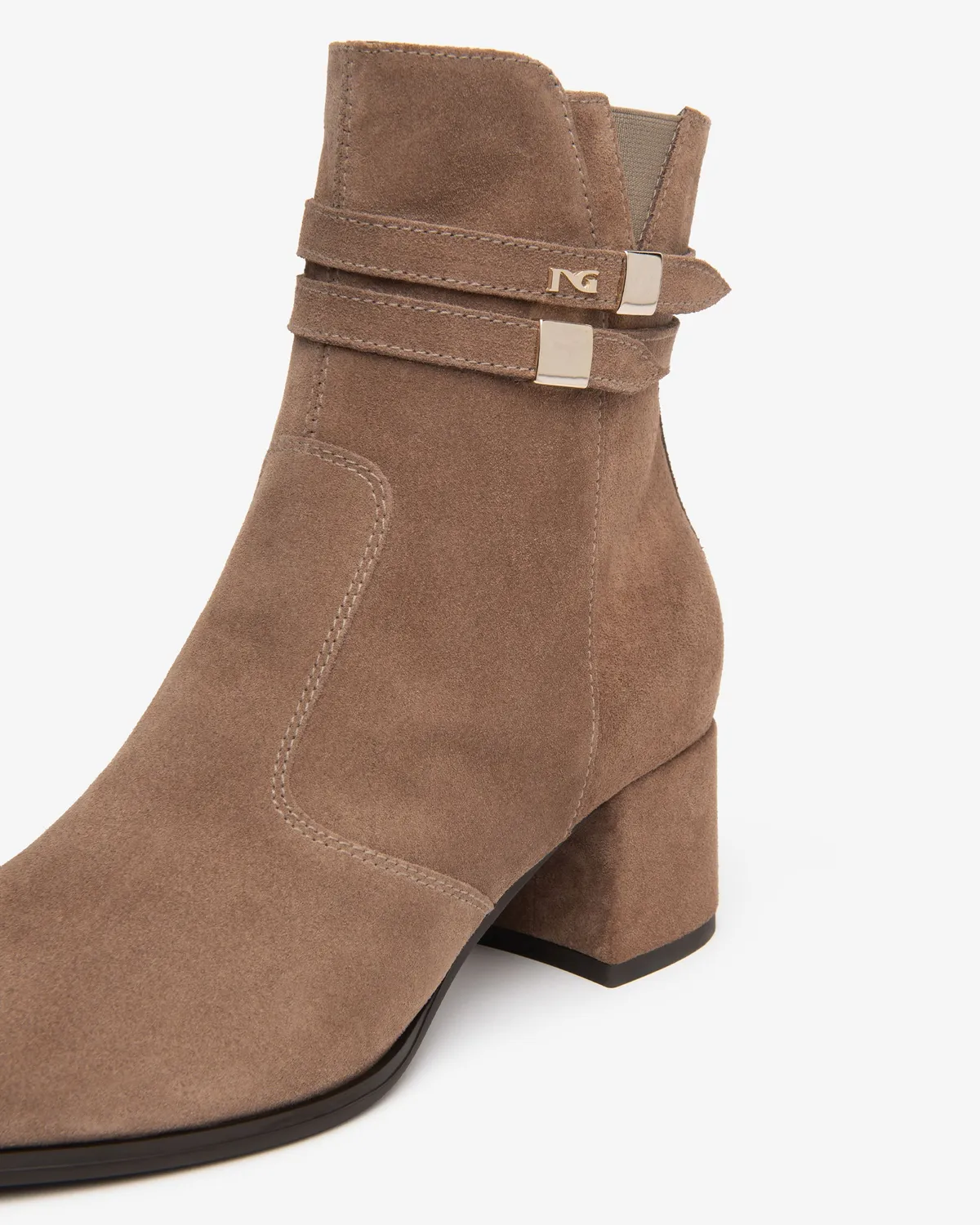 NeroGiardini botine piele intoarsa dama toc 60 mm