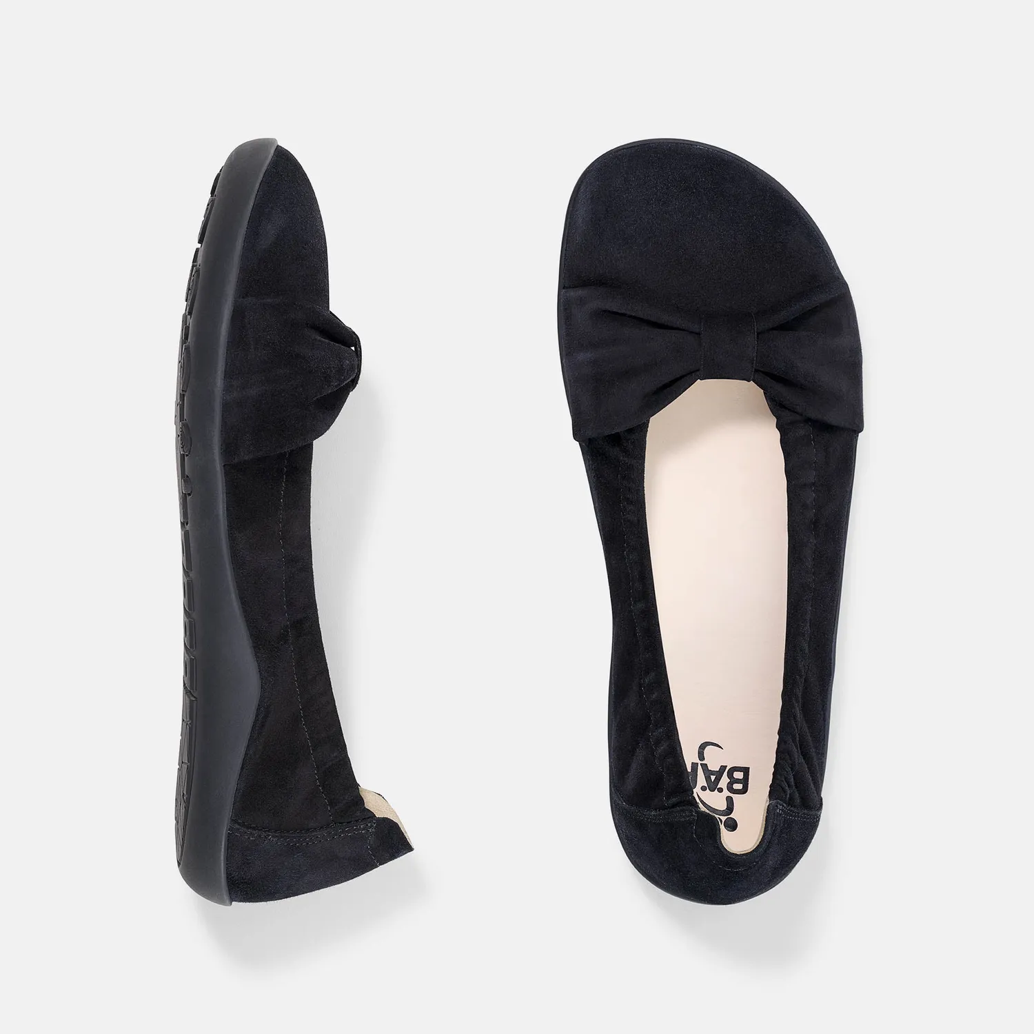 Bär B Barefoot Elly balerini negri piele capră