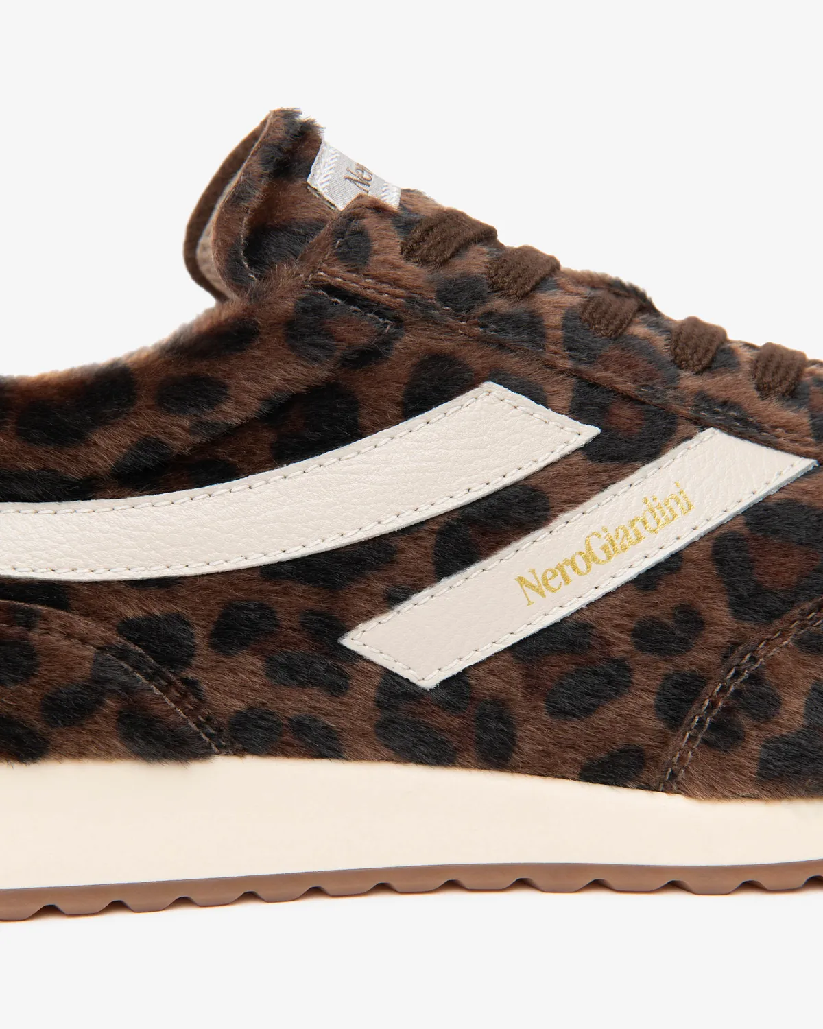 NeroGiardini sneakers dama piele par vitel cu siret