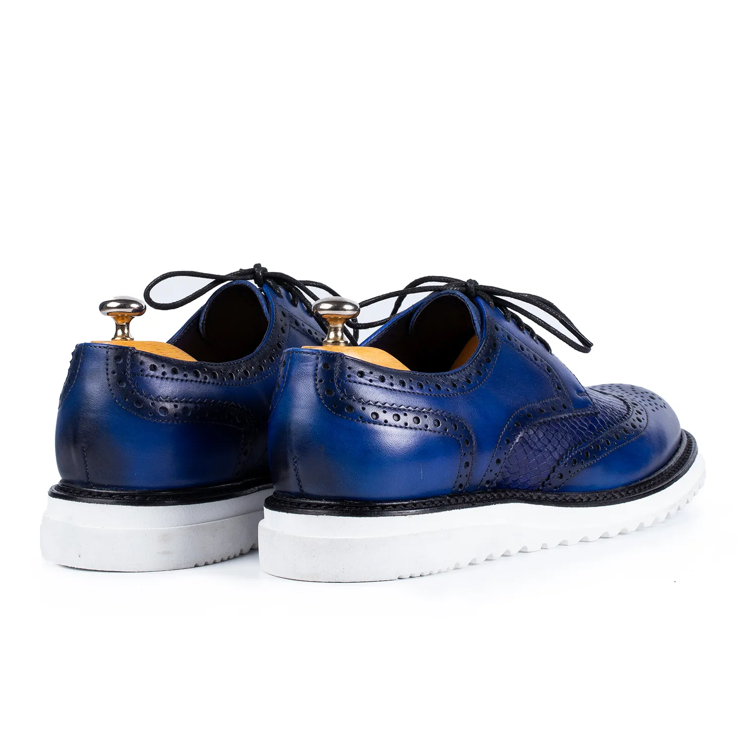 Lucas Shoes Casual 555 Azuro Crocco pantofi barbati piele