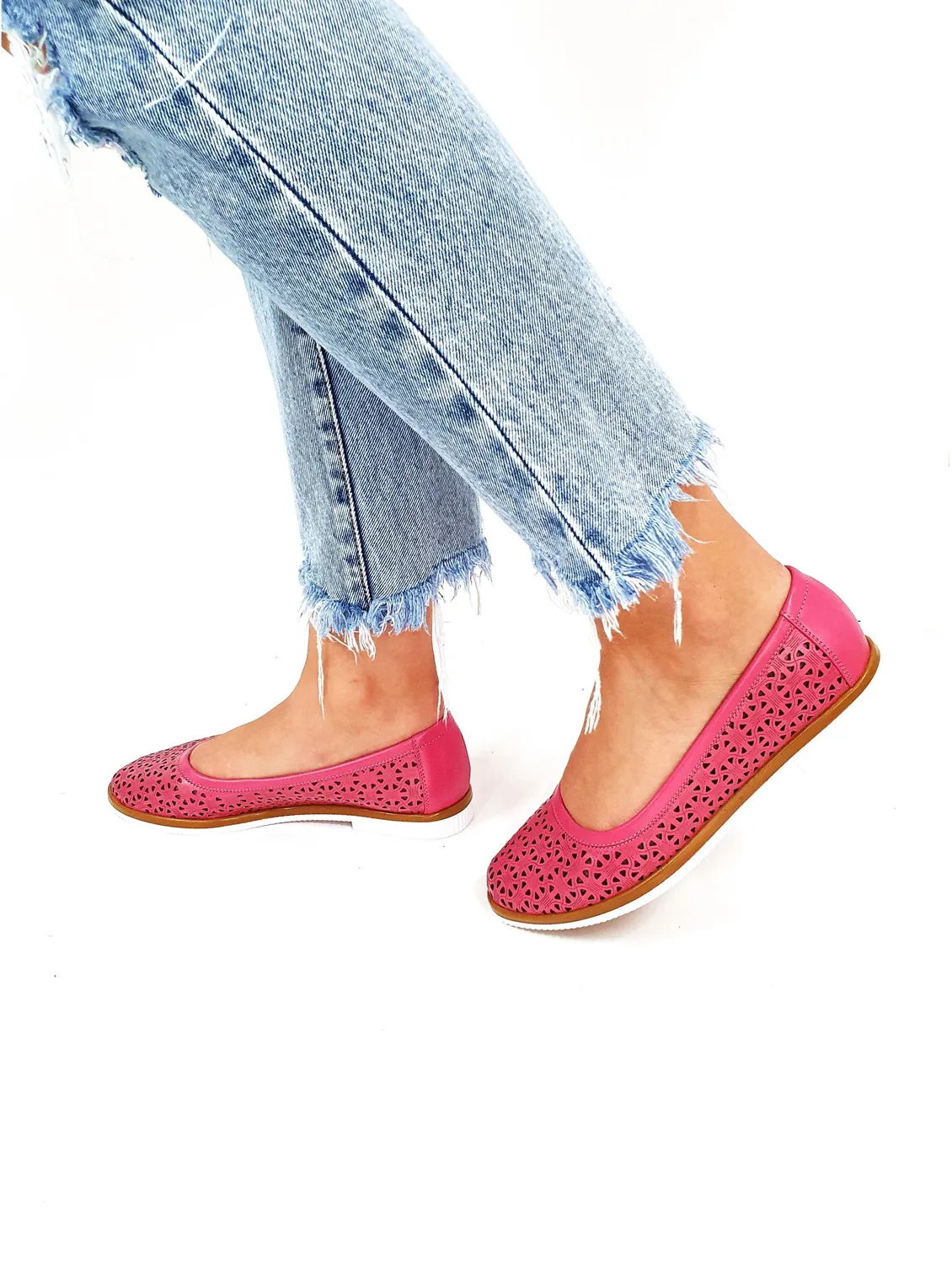 Catinca Shoes BL 4 R balerini dama piele roz