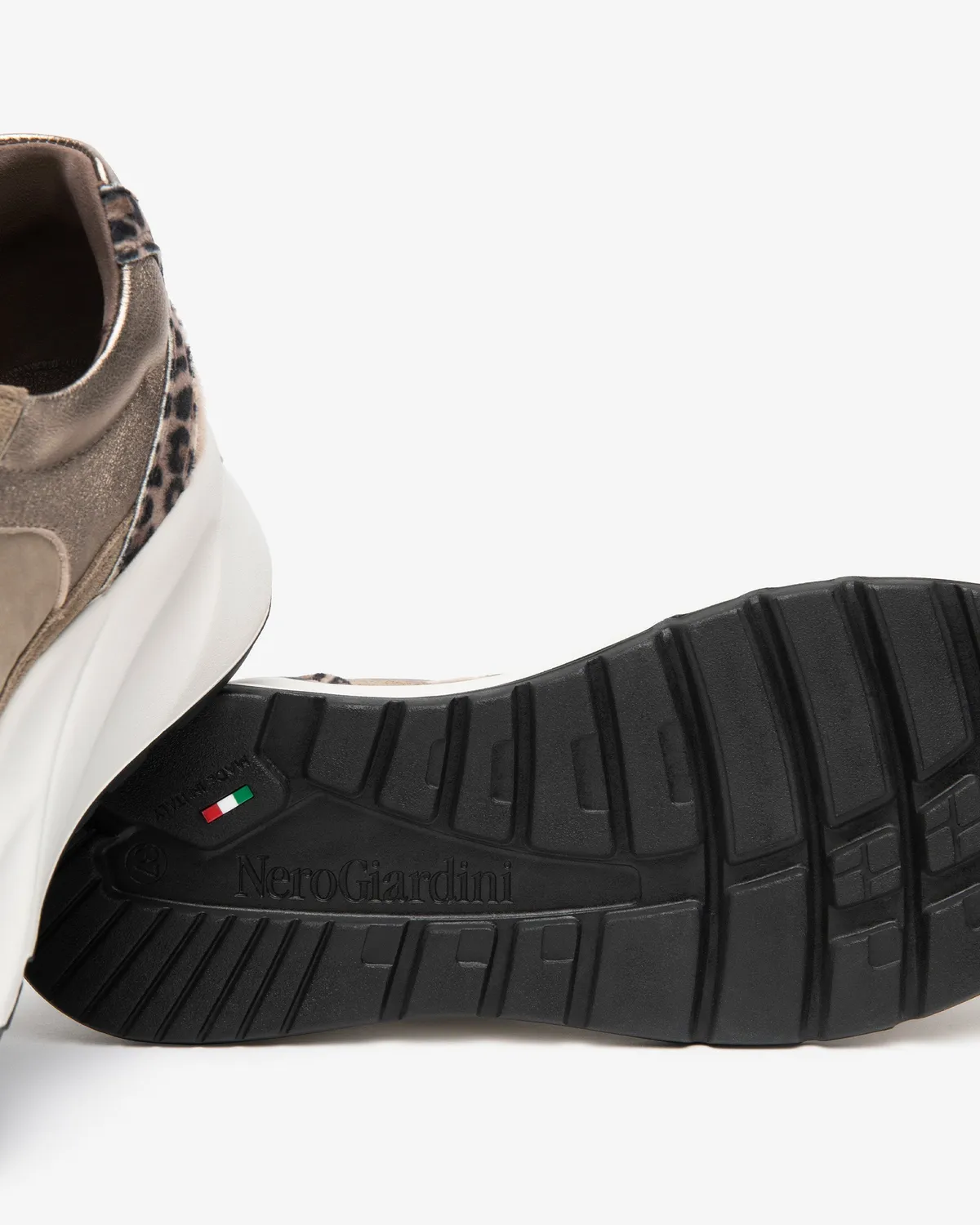 NeroGiardini sneakers dama piele canvas animal print
