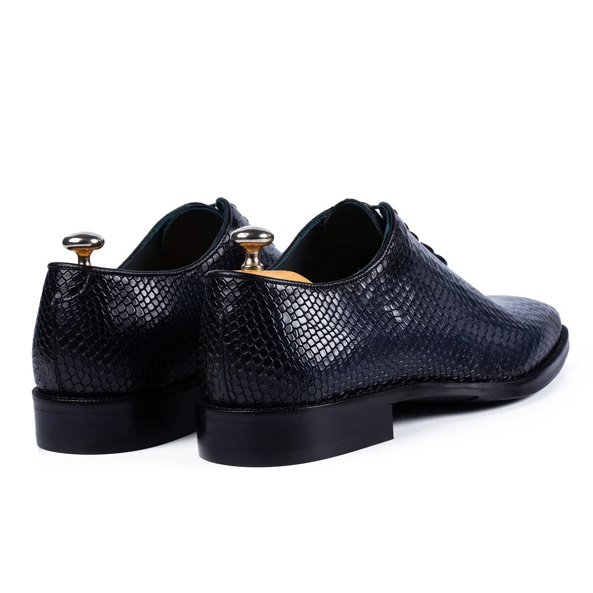 Lucas Shoes 725 Piton pantofi albastru pictati manual