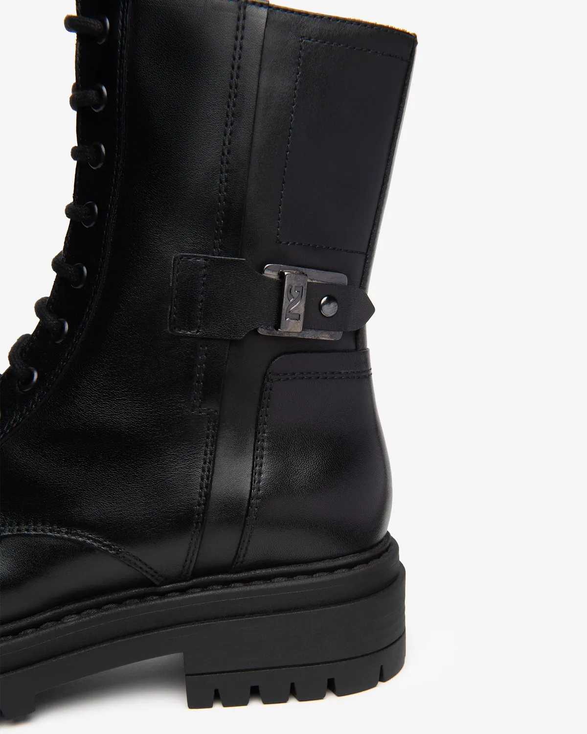 NeroGiardini Bocanci Combat Piele Dama Toc 40