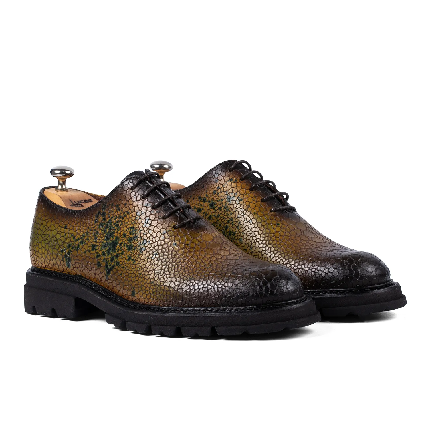 Lucas Shoes Elegant 715 pantofi galben piele naturala