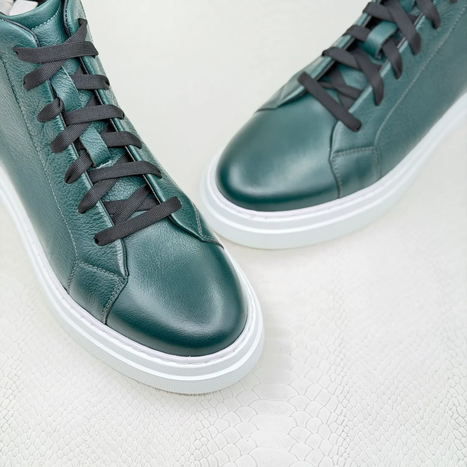 Lucas Shoes 855 A Bizon Verde ghete piele naturală