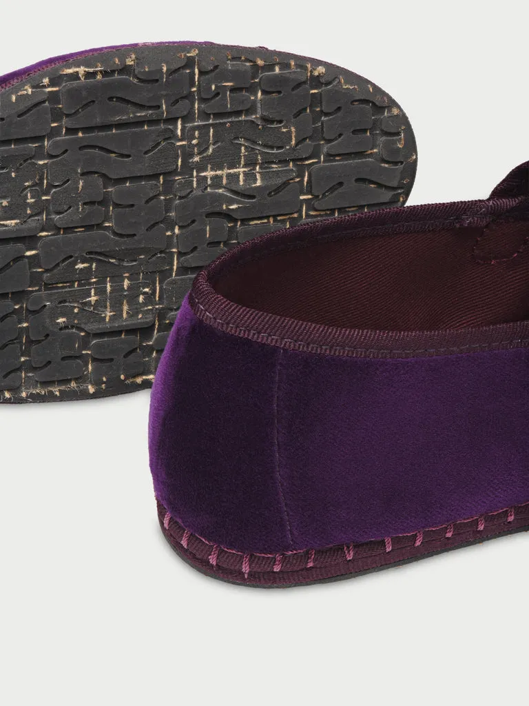Flagelus Pierre Purple balerini mov catifea bumbac
