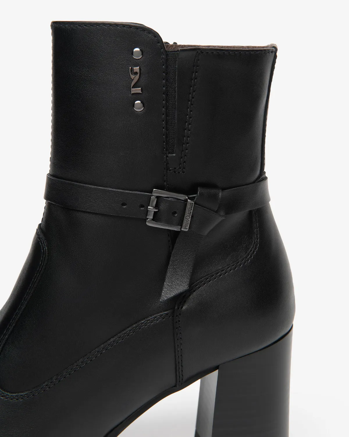 NeroGiardini botine dama piele intoarsa toc 75mm