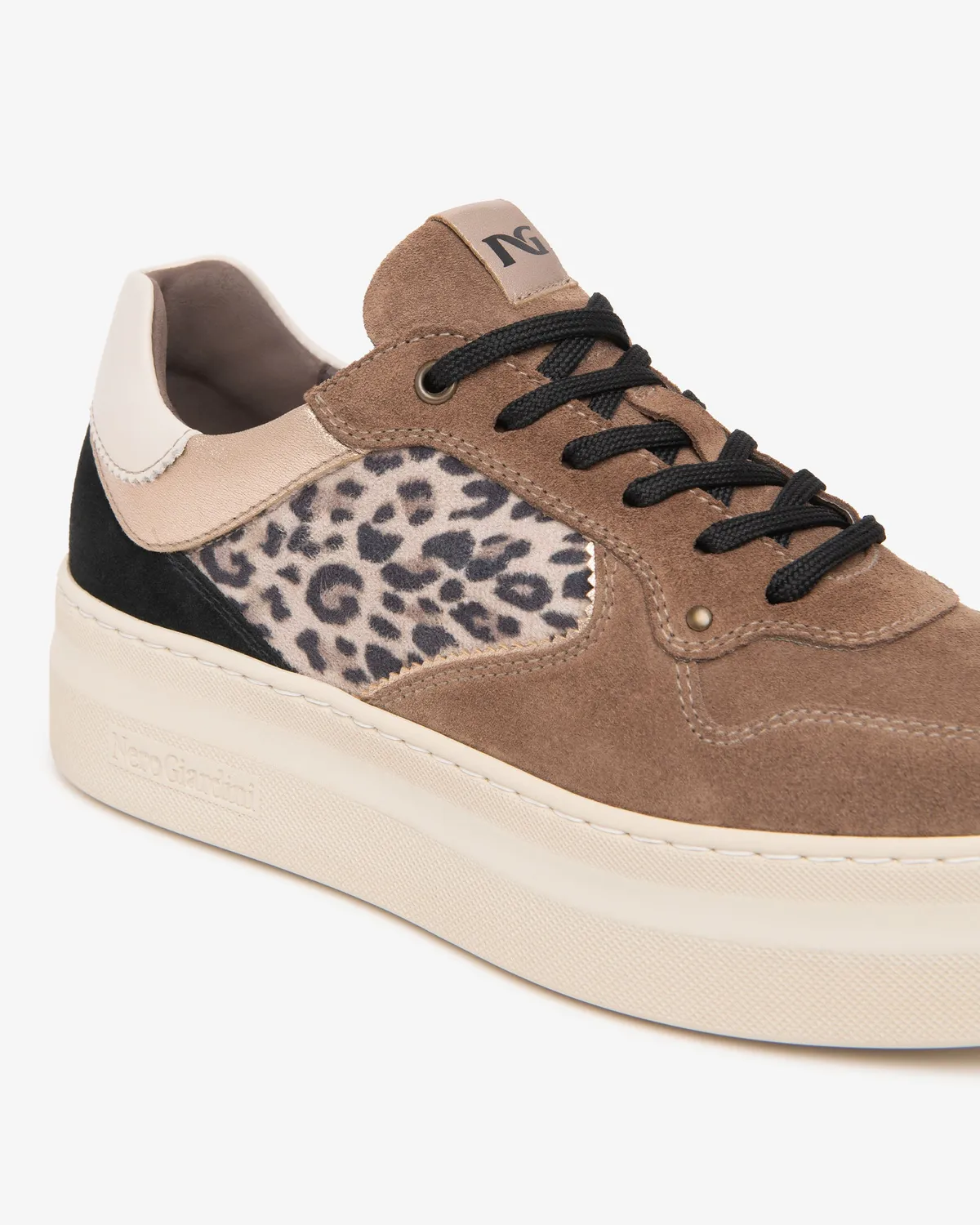 NeroGiardini sneakers dama platform piele animal print