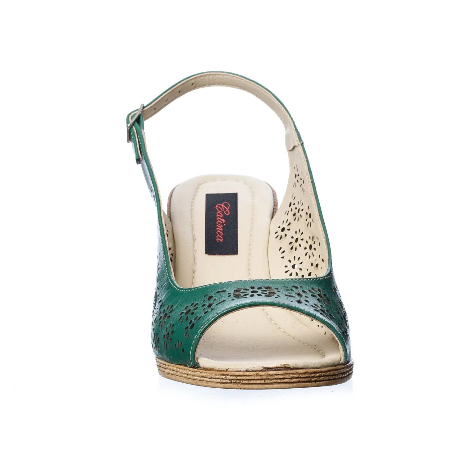 Catinca Shoes P28 V sandale dama verde piele