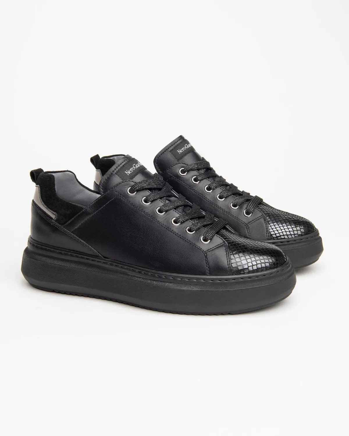 NeroGiardini sneakers piele dama platforma animal print