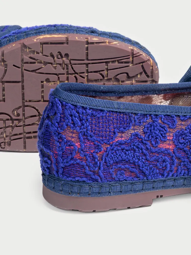 Flagelus Claire Veil Navy pantofi mesh bleumarin