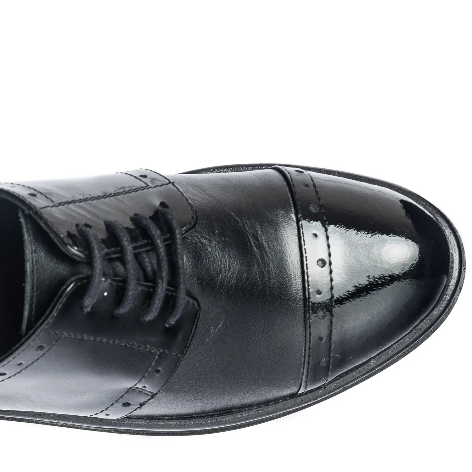 Catinca Shoes G26 NBL pantofi dama piele negru box lac