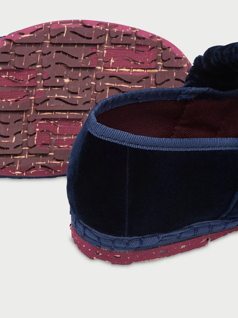 Flagelus Mafalda Navy pantofi velur bleumarin