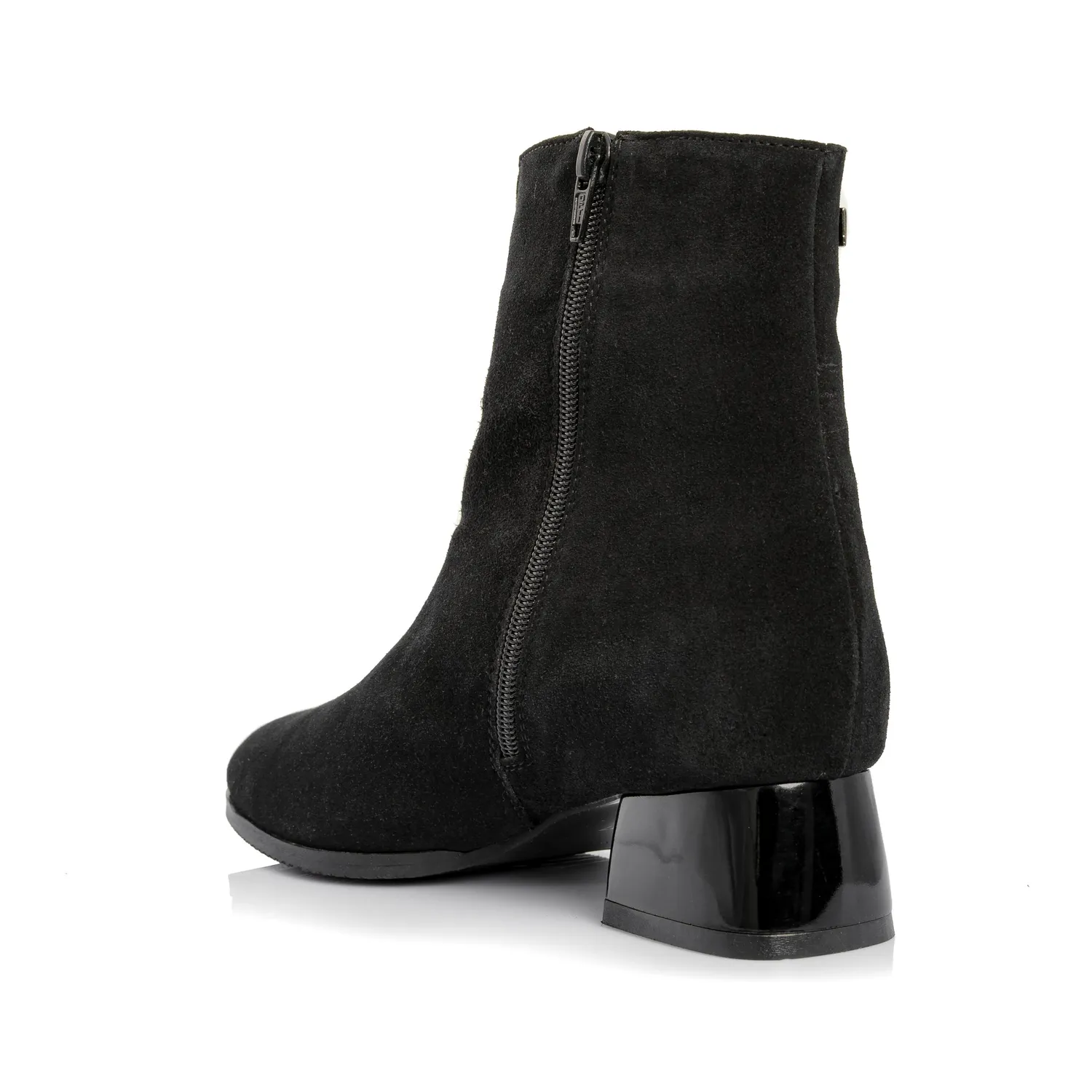Catinca Shoes G77 NA ghete dama piele negru antilopa