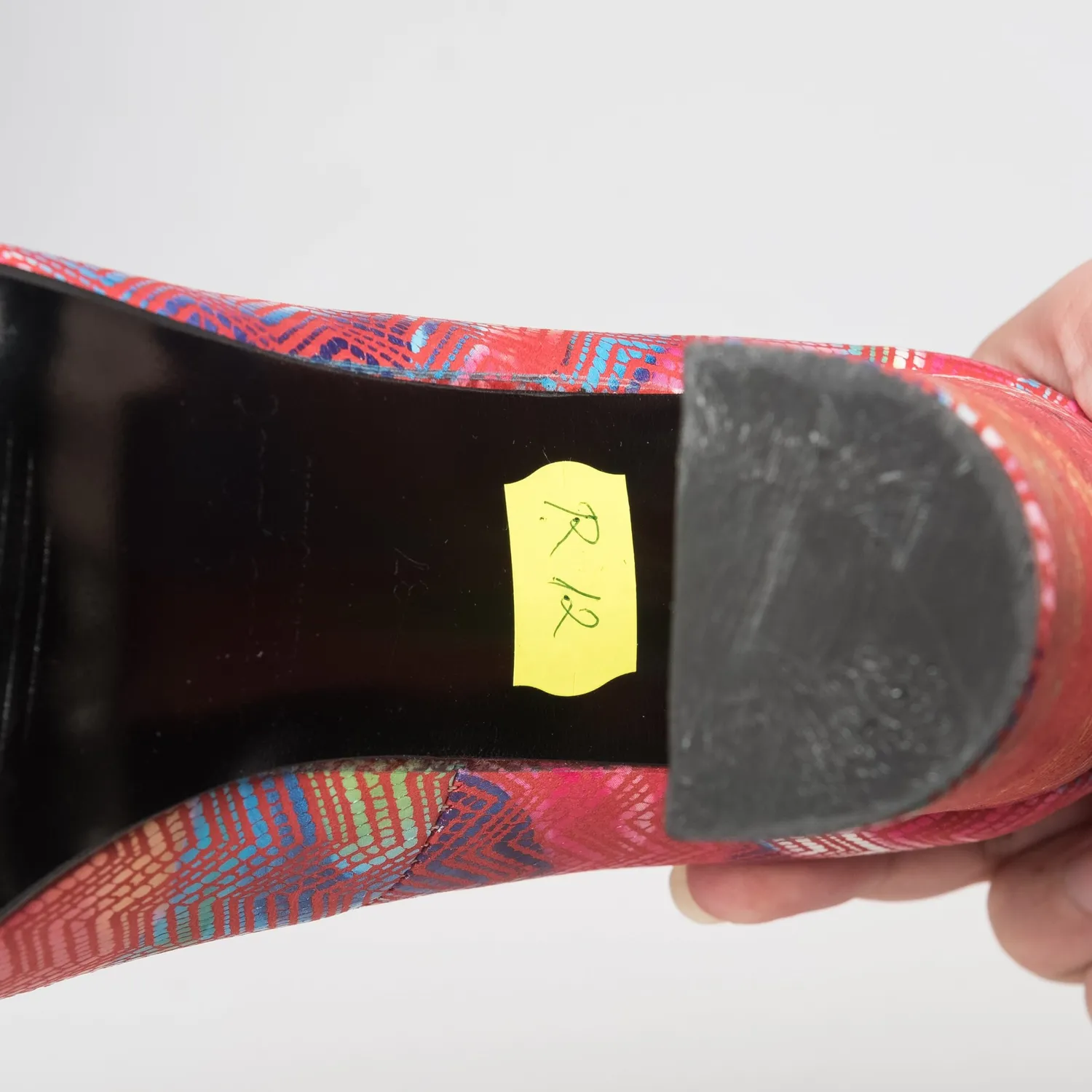 Catinca Shoes R12 RM pantofi damă roșu mozaic piele naturală