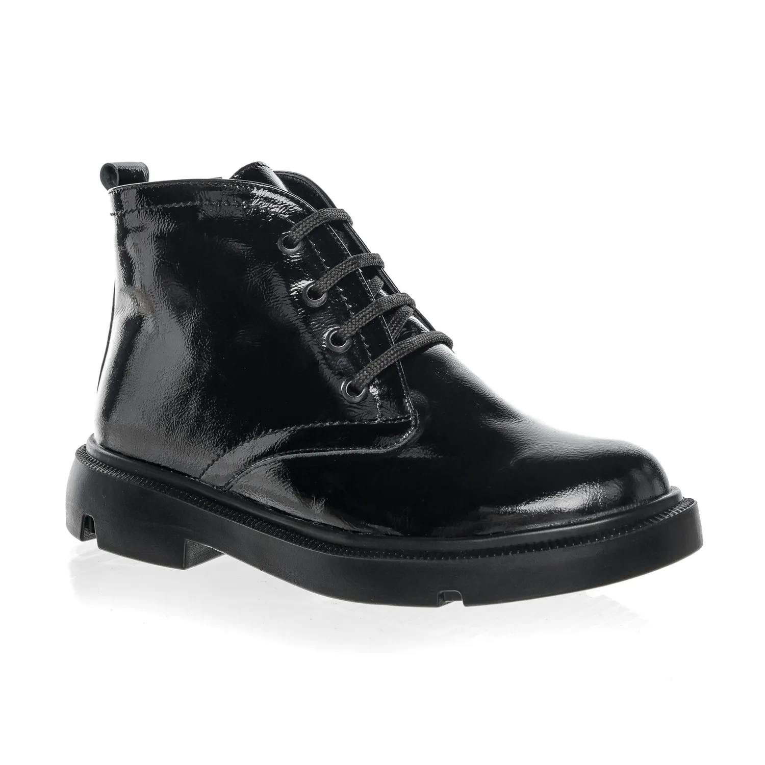Catinca Shoes BC16 NL ghete damă piele naturală negru lac