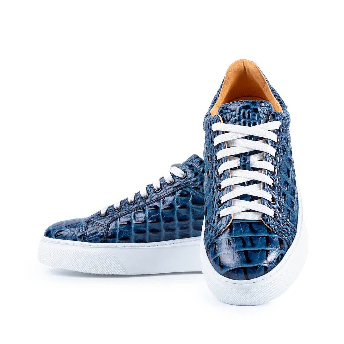 Lucas Shoes 510 sneakers piele albastru croco