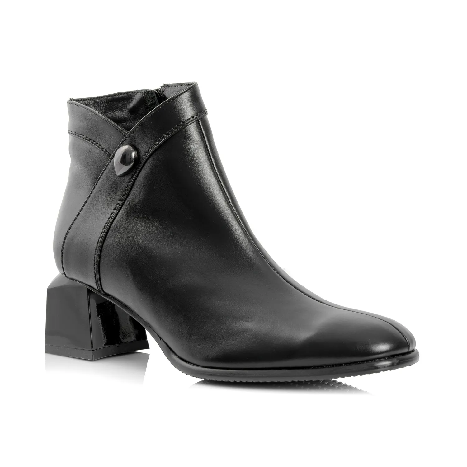 Catinca Shoes G442 ghete dama piele negru box
