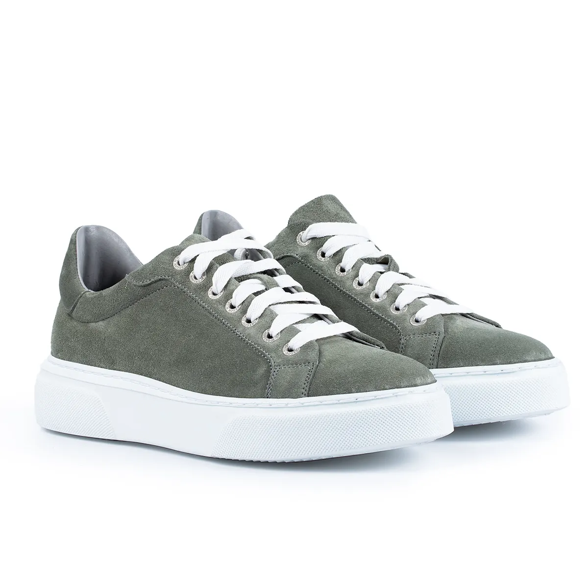 Lucas Shoes 510 Mesteacan Verde Velur sneakers piele
