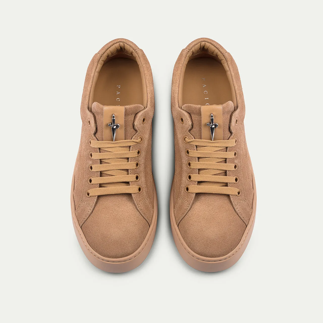Cesare Paciotti Linea Derby pantofi caramel piele intoarsa