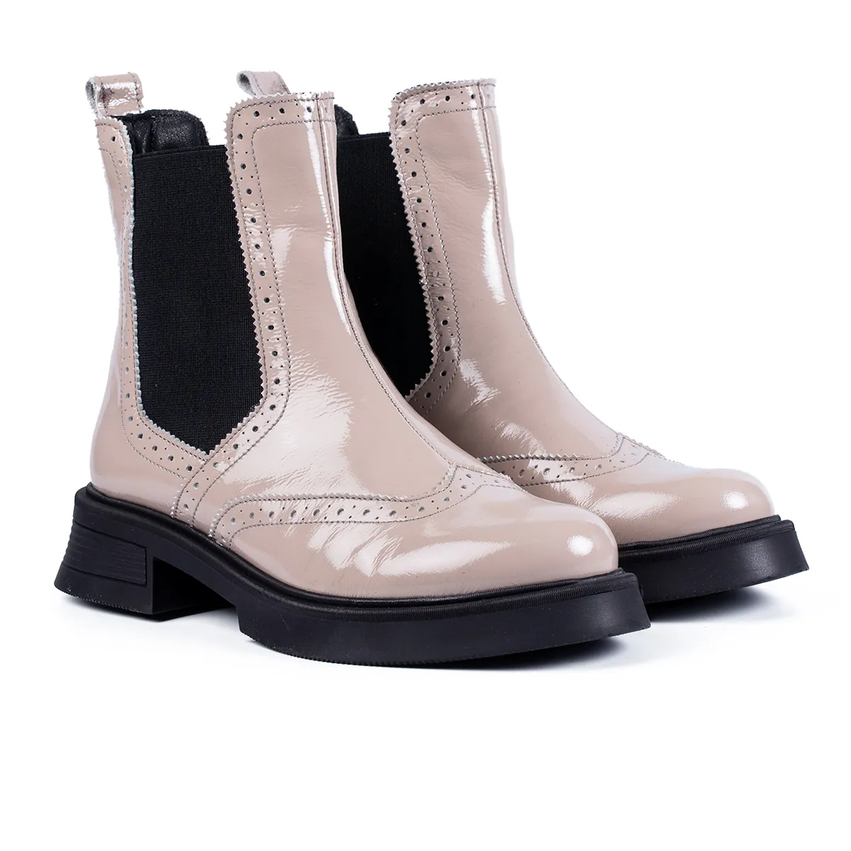 Lucas Shoes 400 ghete damă roz piele naturală