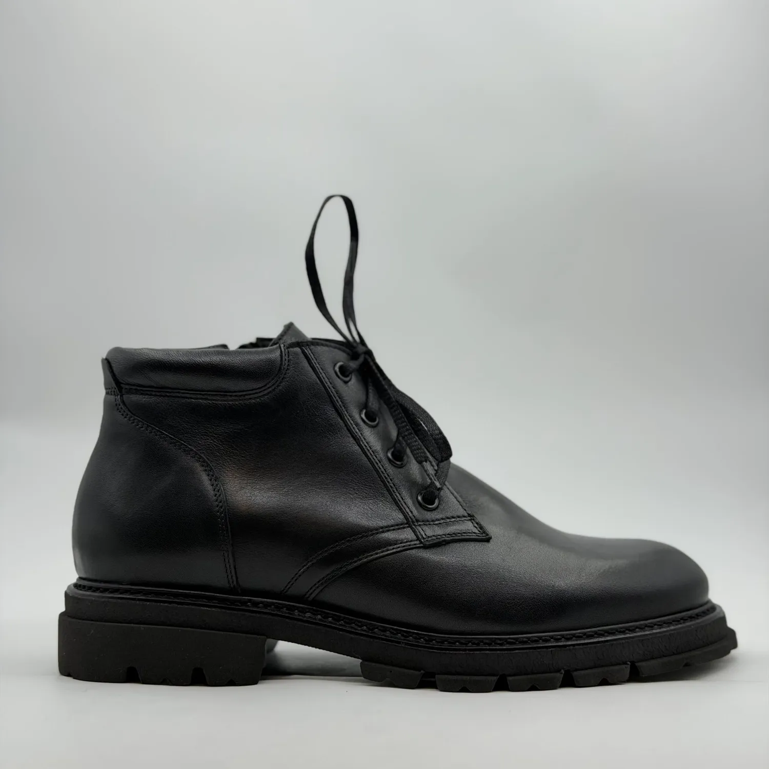 Lucas Shoes 850 Gross ghete negru piele naturală
