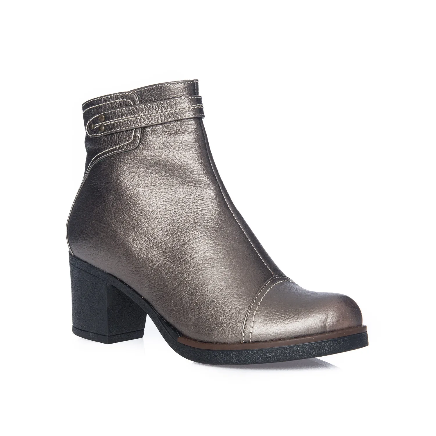 Catinca Shoes 80 GA ghete piele naturala gri argintiu