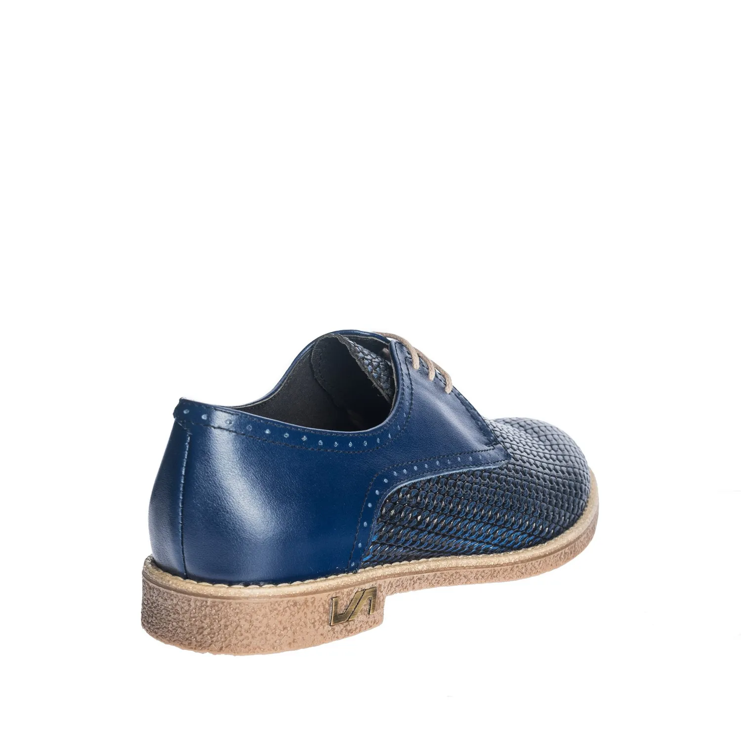 Catinca Shoes G10 AI pantofi dama piele albastru impletit