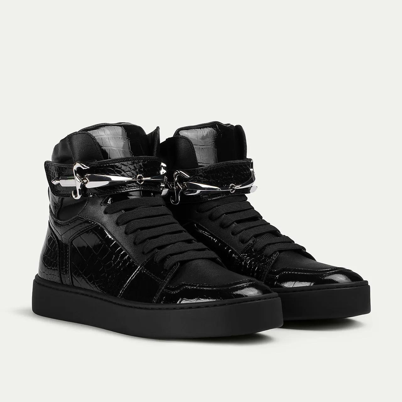Cesare Paciotti Daggerbit Croc sneakers high-top negri