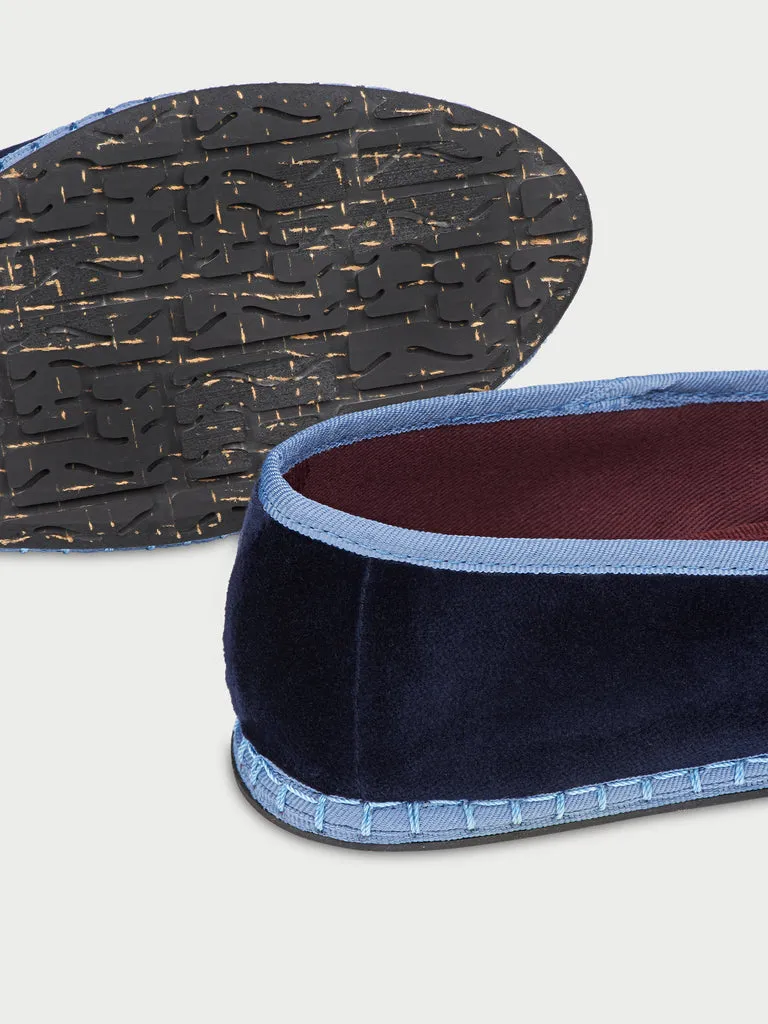 Flagelus Scarlett Kids pantofi catifea bleumarin copii