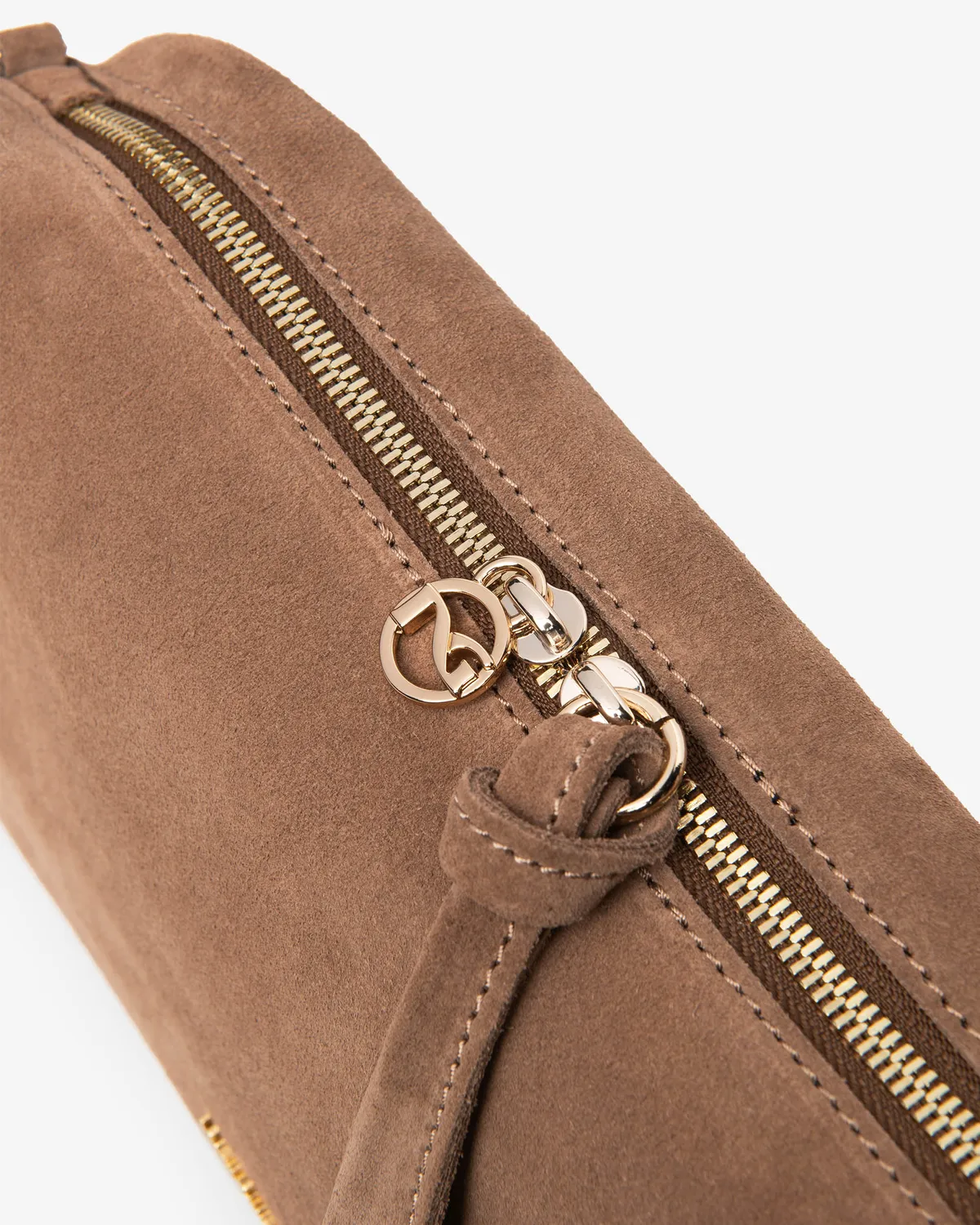 Geantă crossbody damă NeroGiardini piele întoarsă bej