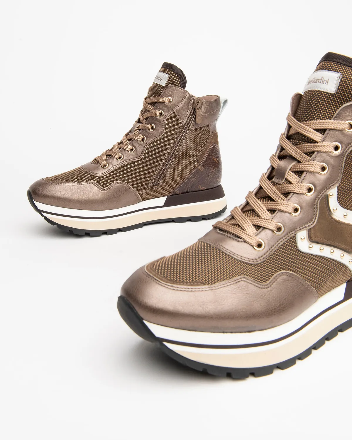 NeroGiardini sneakers dama inalti piele fermoar