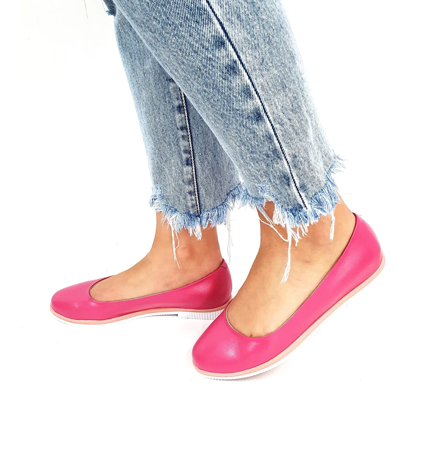 Catinca Shoes BL1 R balerini piele naturala roz