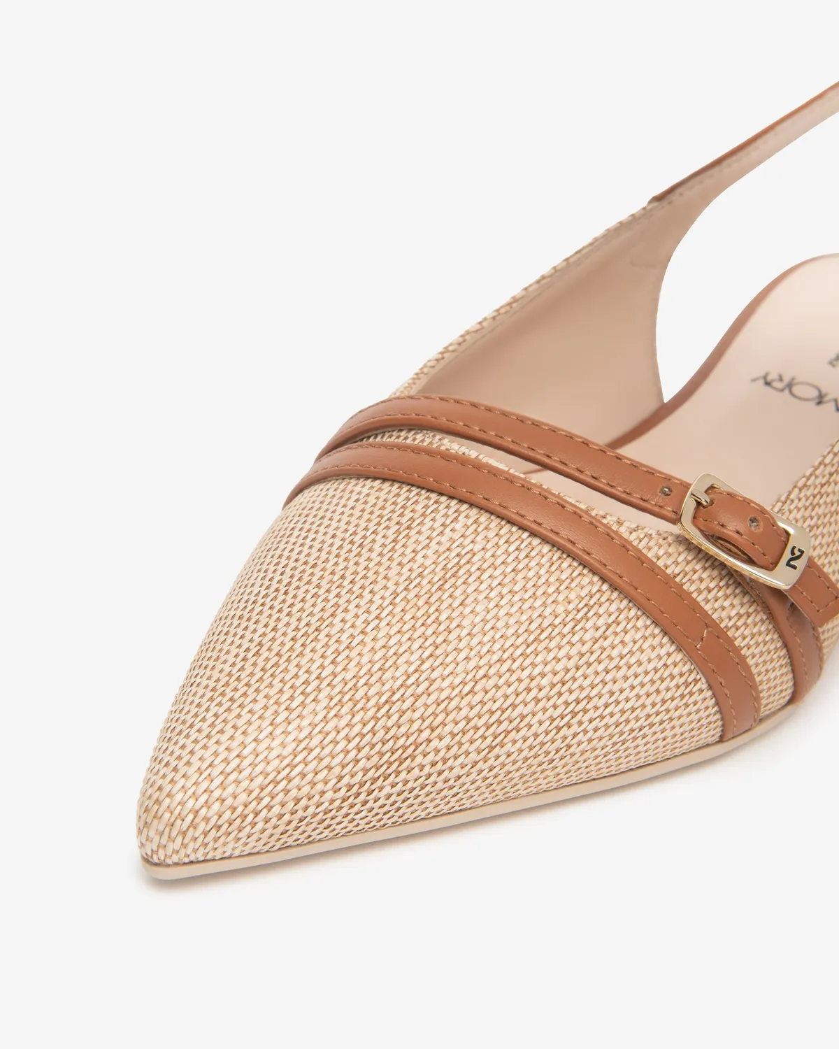 Pantofi slingback dama NeroGiardini piele si textil