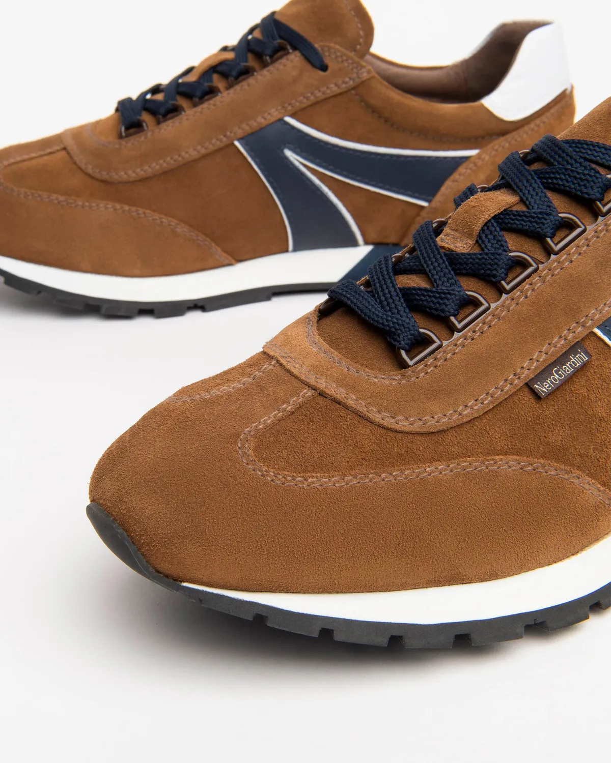 NeroGiardini sneakers barbati piele intoarsa talpa 25 mm