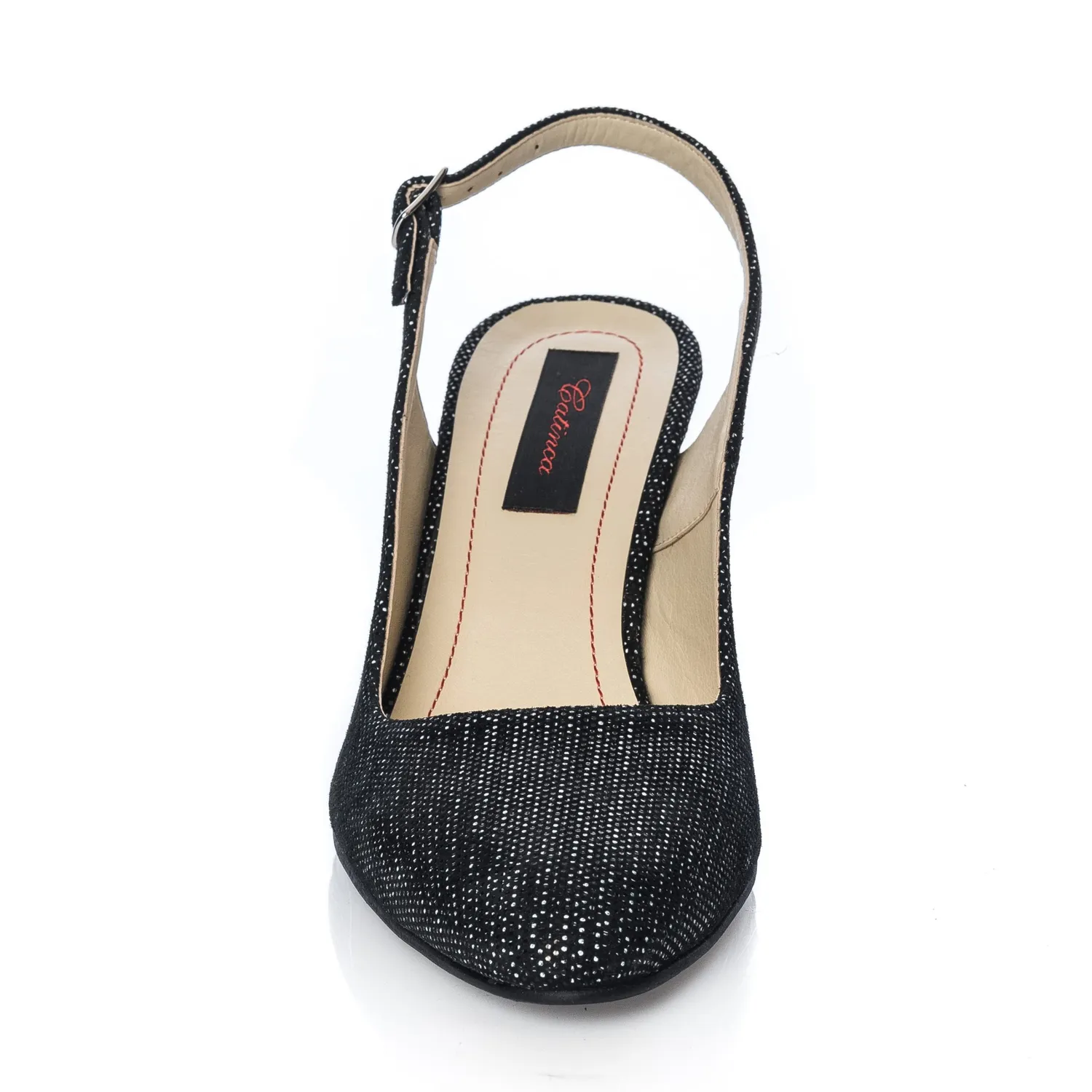Catinca Shoes V7 NP sandale piele naturala negru picatele