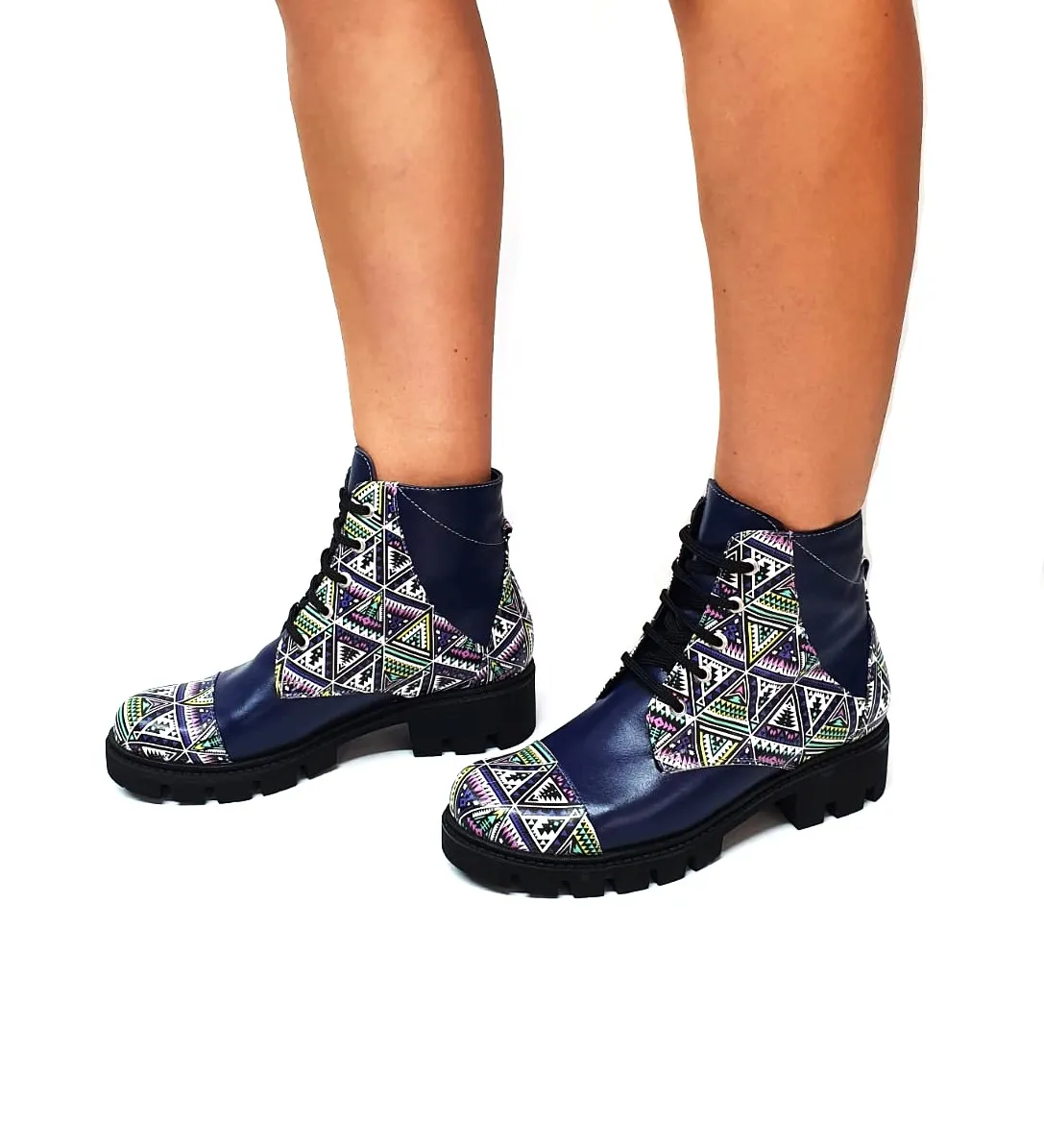 Catinca Shoes BC20 BT bocanci piele bleumarin