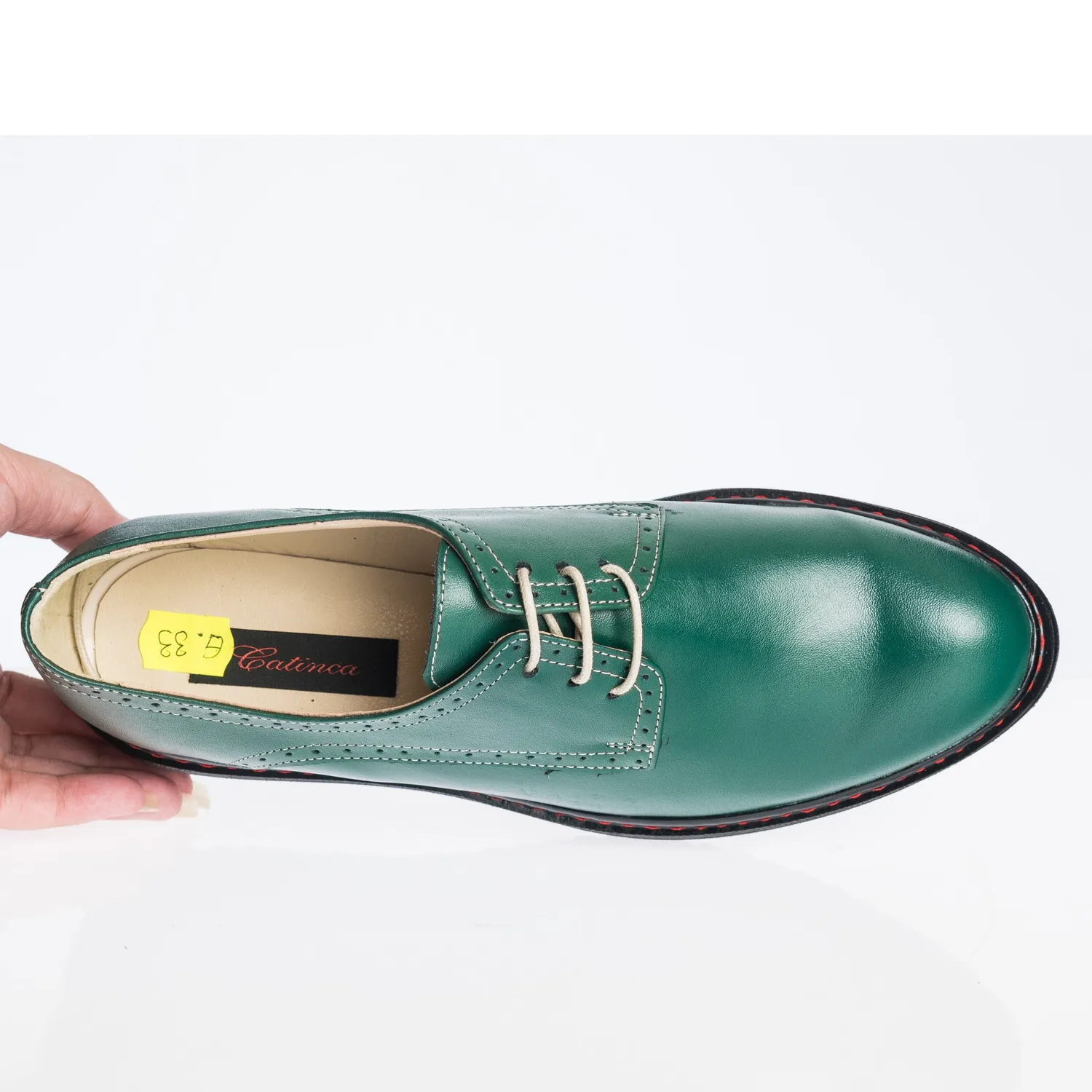 Catinca Shoes G33 V pantofi piele verde