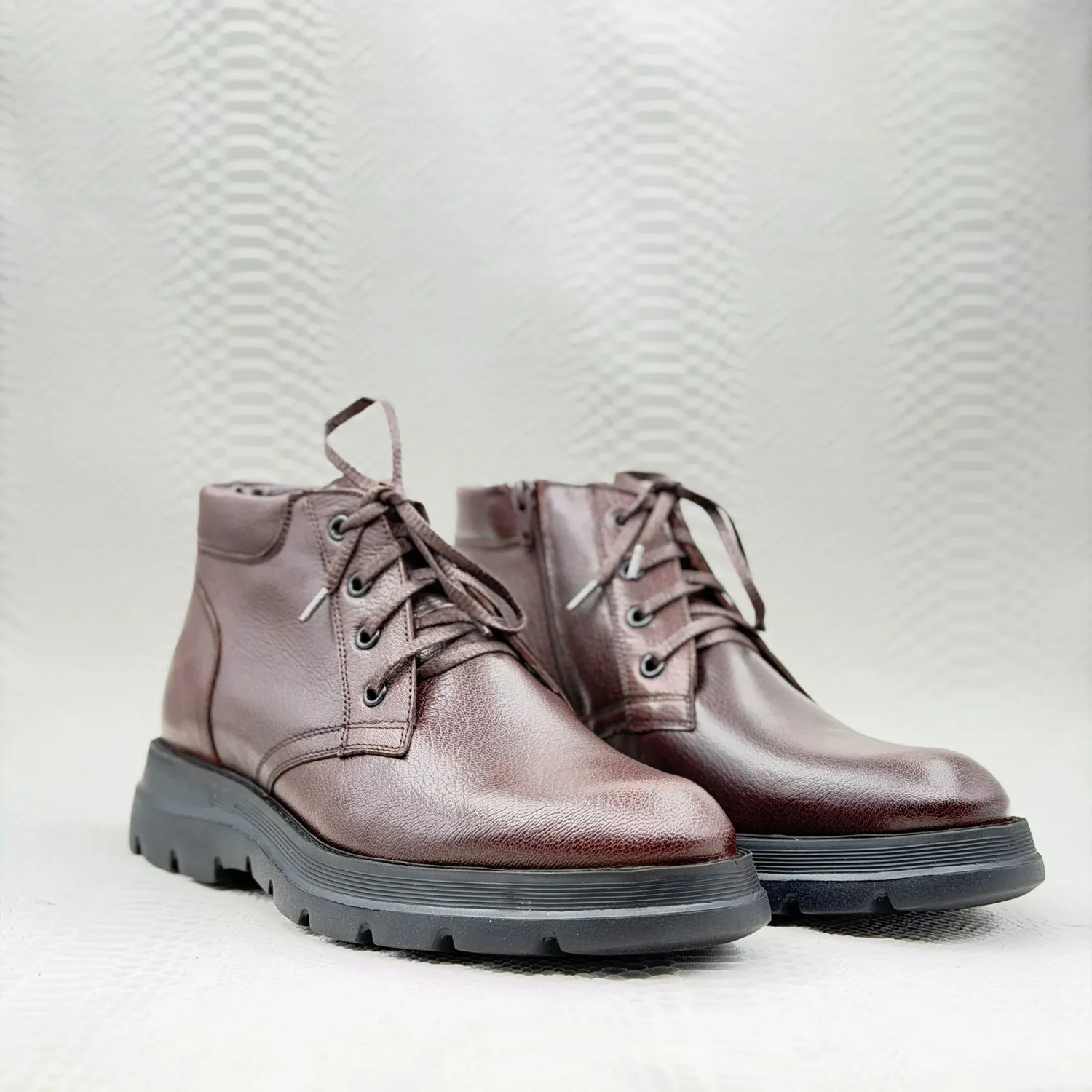 Lucas Shoes 390 ghete piele maro bizon