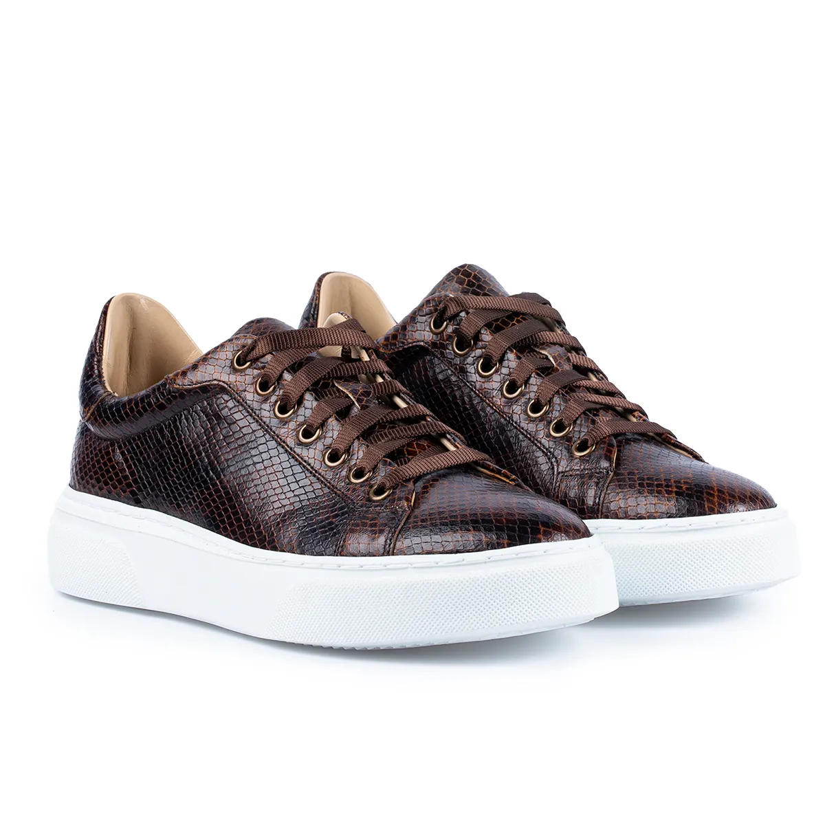 Lucas Shoes Sneaker 510 sneakers maro piele snake