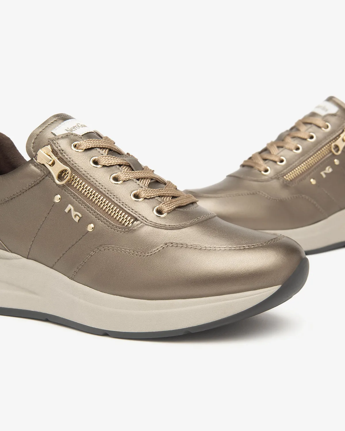 NeroGiardini sneakers damă piele cu branț memory