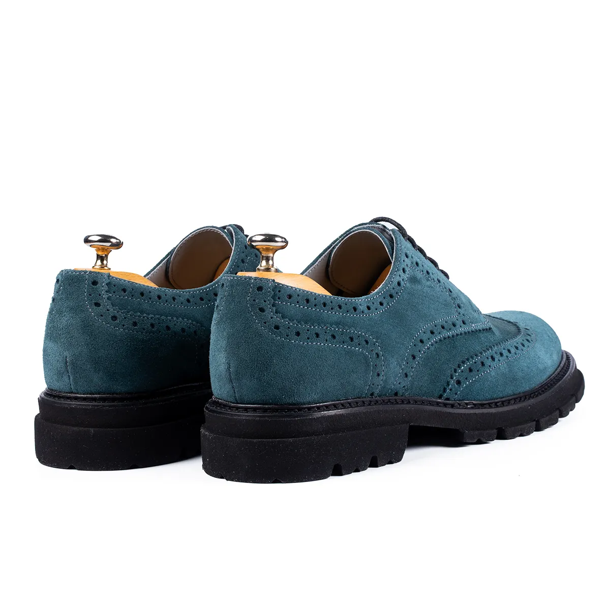 Lucas Shoes Elegant 550 pantofi piele turcoaz velur