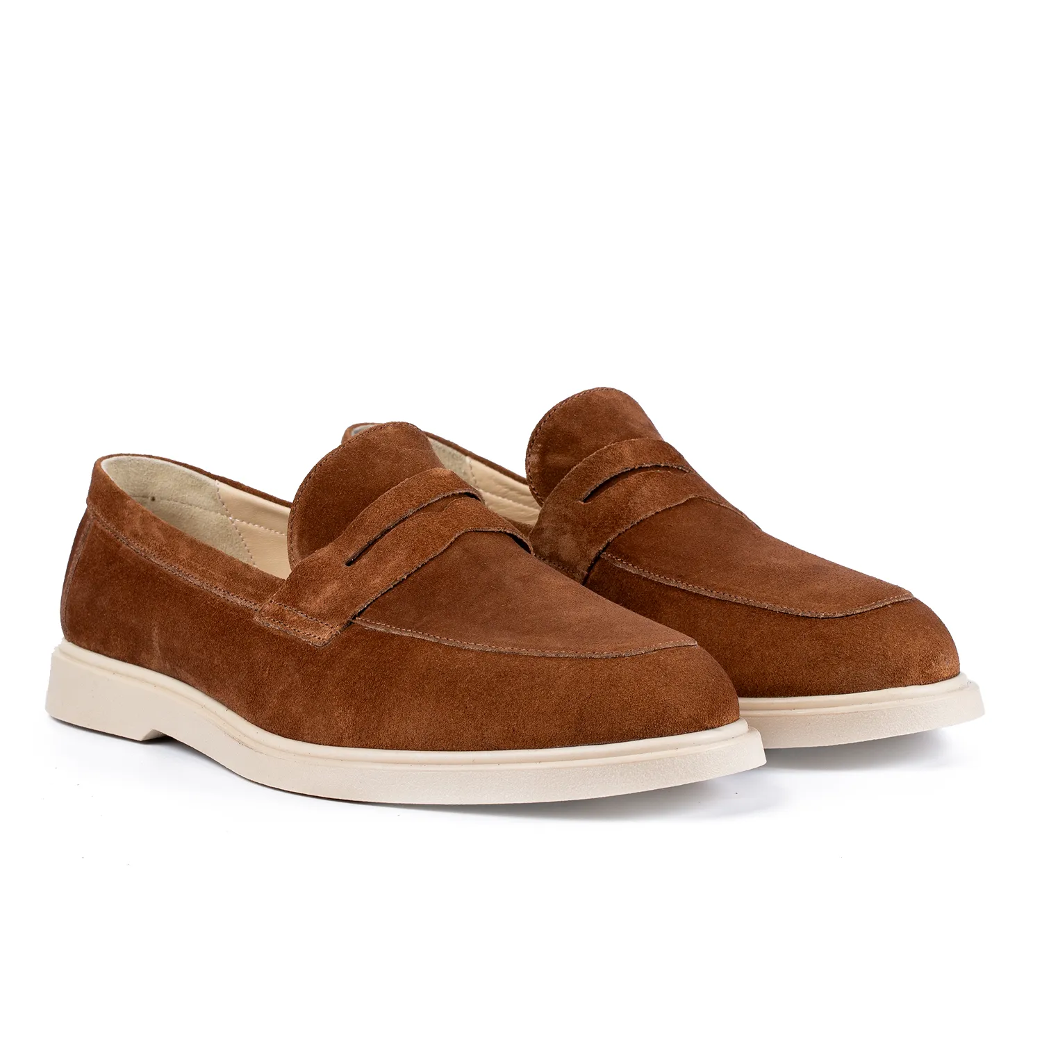 Lucas Ezra mocasini barbati camel piele naturala