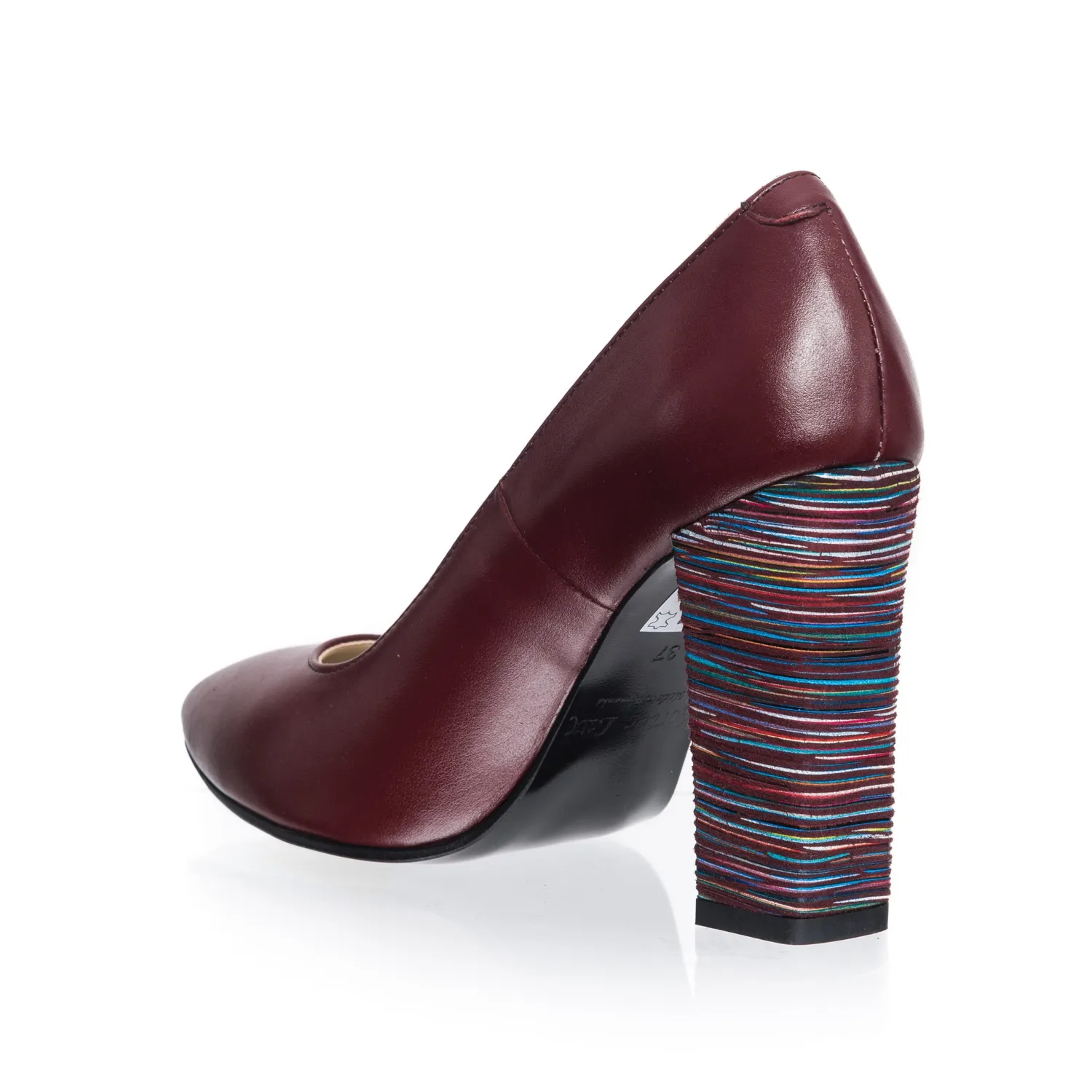 Catinca Shoes 2691 BTD pantofi dama bordo toc piele