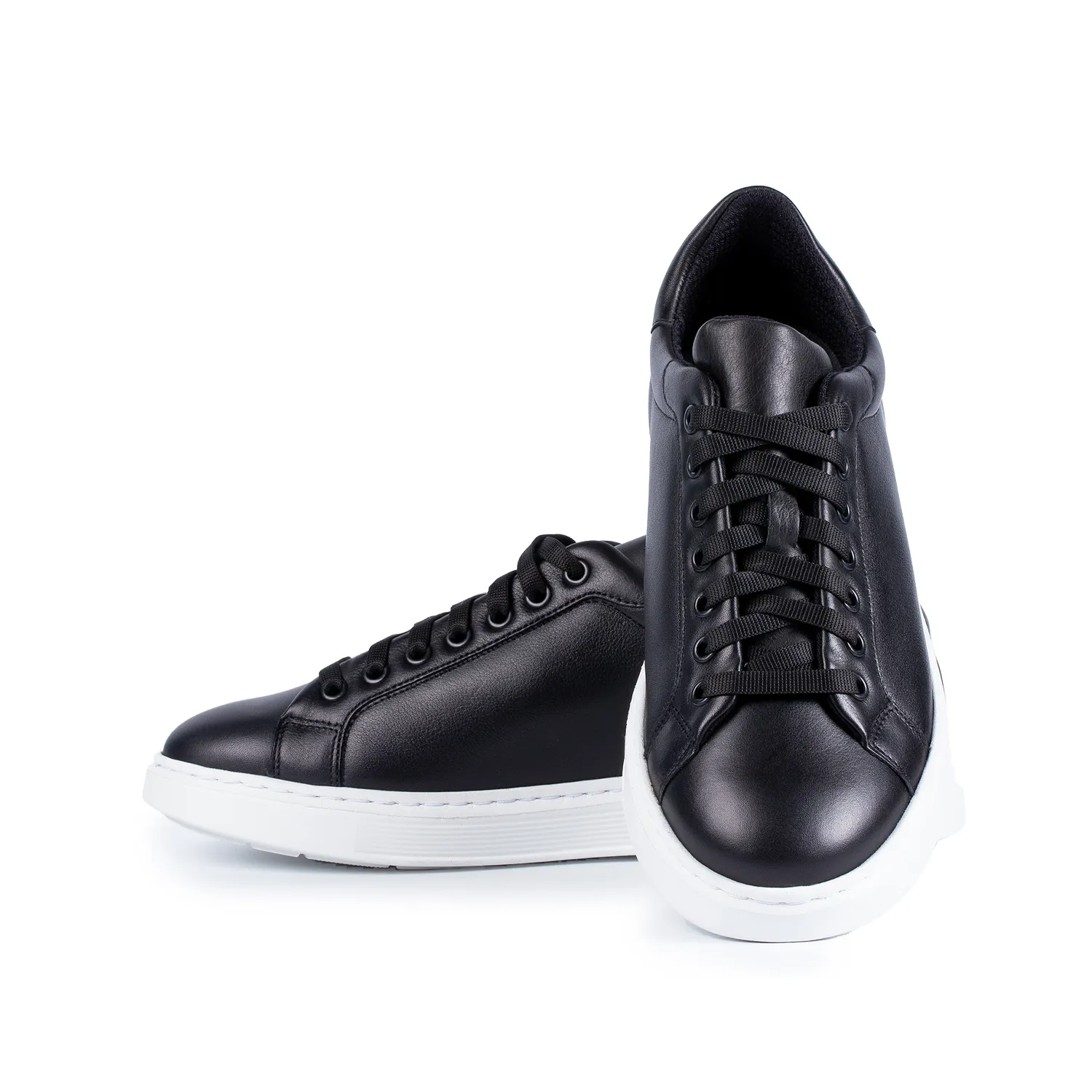 Lucas Shoes 510 sneakers barbati negru piele naturala