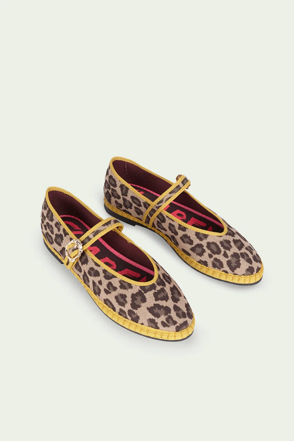Flagelus Pierre Leopard Yellow pantofi in galben